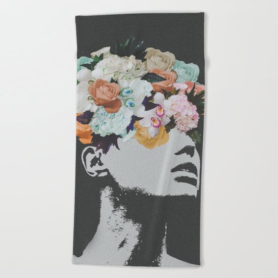 Flowers on the Mind Beach Towel