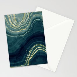 Green agate Stationery Cards