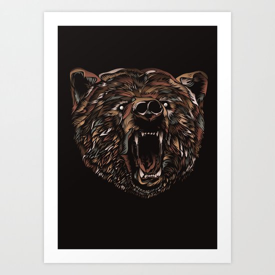 WILD BEAR Art Print