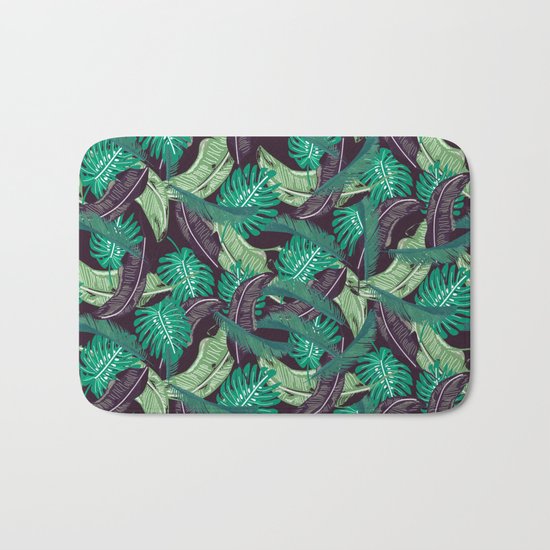 Tropical leaves I Bath Mat