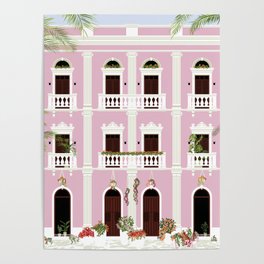 Puerto Rico Pink House Poster