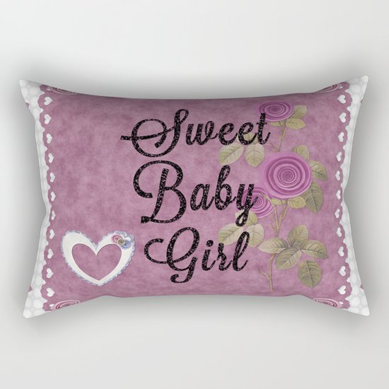 Sweet Baby Girl Rectangular Pillow