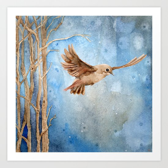 Snow Wanderer Art Print