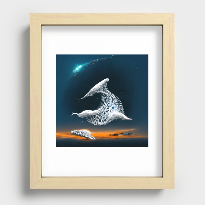 Filligree Whale Recessed Framed Print