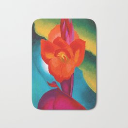 Red Canna Lilies Flower Still life Portrait Painting by Georgia O'Keeffe Bath Mat | Tulips, Lily, Colorful, Provence, Wildflowers, Peonies, Poppies, Tuscany, Orchids, Red 
