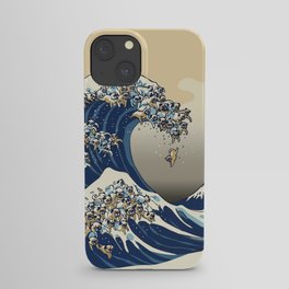 The Great Wave of Pugs Vanilla Sky iPhone Case