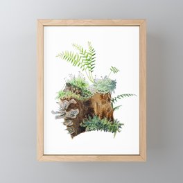 Mossy Stump Framed Mini Art Print