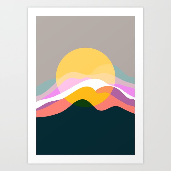 Sunrise From Mountain Art Print