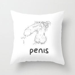 Penis  Throw Pillow