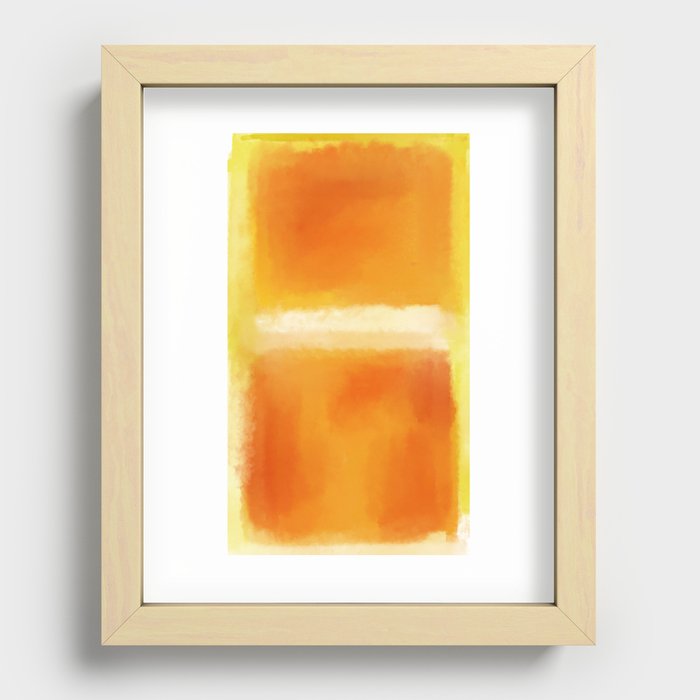 Mark Rothko Interpretation Orange On Orange Recessed Framed Print