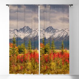 Seasons Turning - Digital Painting Blackout Curtain