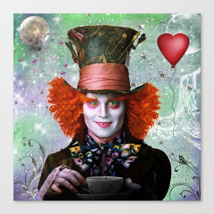 Alice in wonderland- Mad Hatter Canvas Print