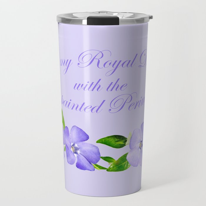 Royal Doulton with Hand Painted Periwinkles Travel Mug