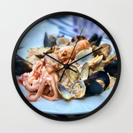 Seafood risotto Wall Clock