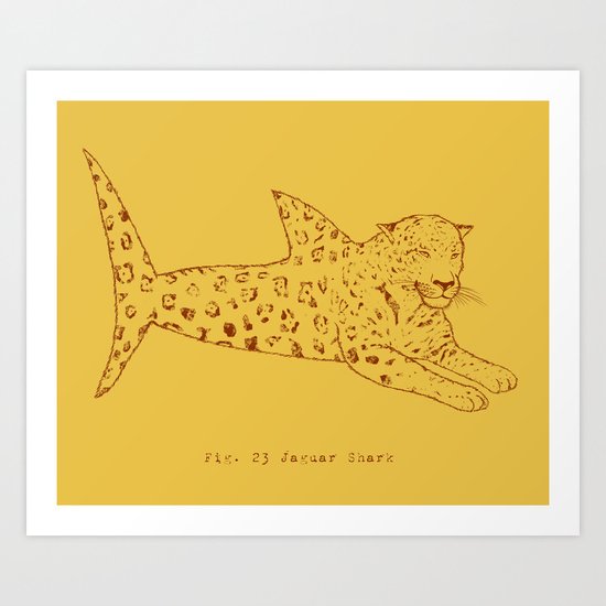 Jaguar Shark Art Print