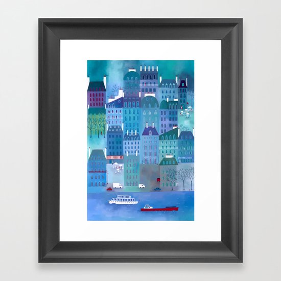 Paris Blues Framed Art Print