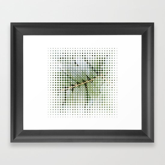 mesh white Framed Art Print