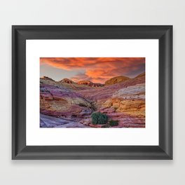 Sunset 0094 - Valley of Fire State Park, Nevada Framed Art Print