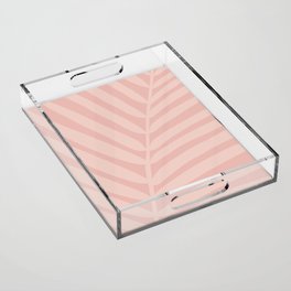 Palm Leaf Neutral - Abstract Tropical Leaf Acrylic Tray