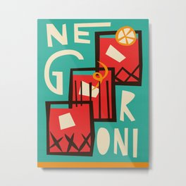 Negroni Cocktail Metal Print