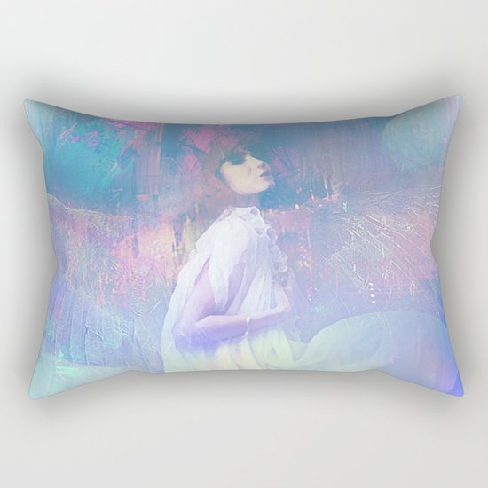 Ask your angel Rectangular Pillow