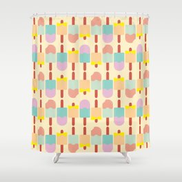 Sweet Vibrant Popsicle Summer Fun Shower Curtain