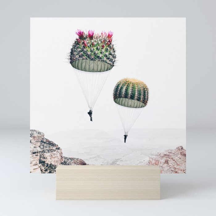 Flying Cacti Mini Art Print