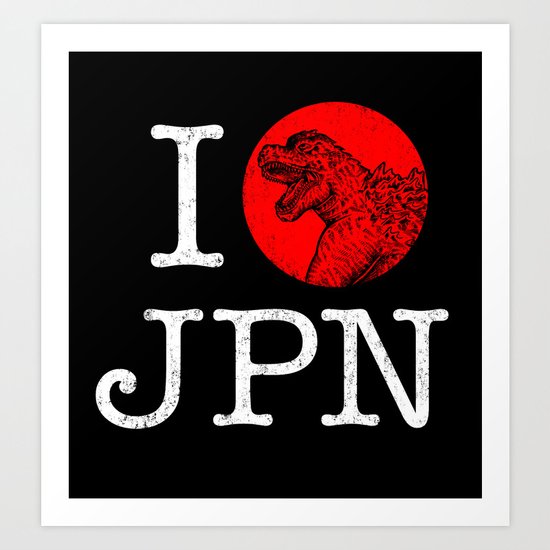 I Love Japan Art Print