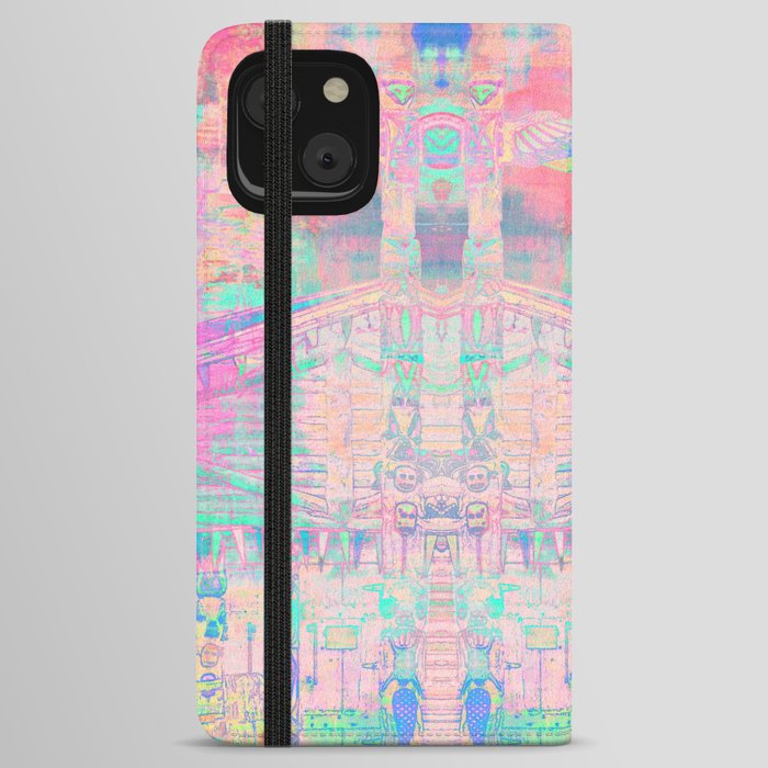 Totem Cabin Abstract - Pastel iPhone Wallet Case