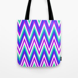 Chevron Design In Purple Blue Aqua Zigzags Tote Bag