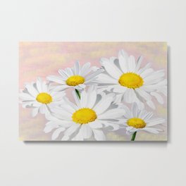 Dreaming of White Daisy Flowers Metal Print | Daisyflower, Abstractart, Originalartwork, Fineartography, Color, Flowerphotography, Englishdaisy, Fineartphotography, Lawndaisy, Digital 