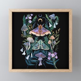 Sphinx Moth Moon Garden Framed Mini Art Print