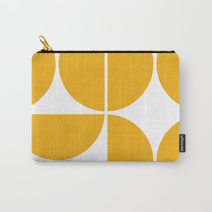 Mid Century Modern Yellow Square Carry-All Pouch