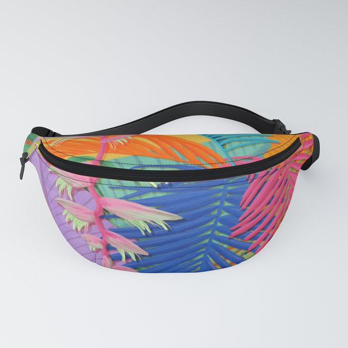 Flamingo Plant and Palm Fronds Fanny Pack