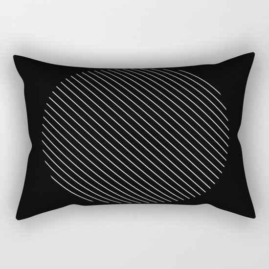 Tilt - Black and White Minimalism Abstract Rectangular Pillow
