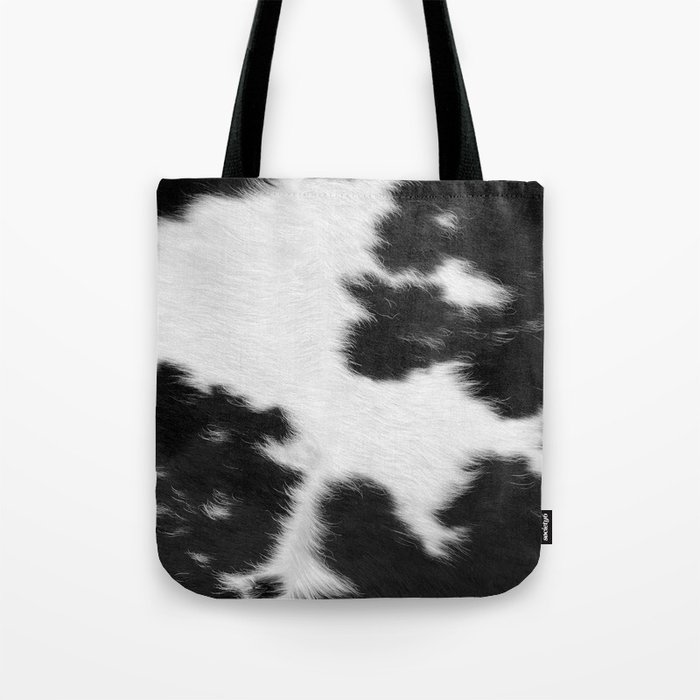 Black and White Cowhide Hygge  Tote Bag