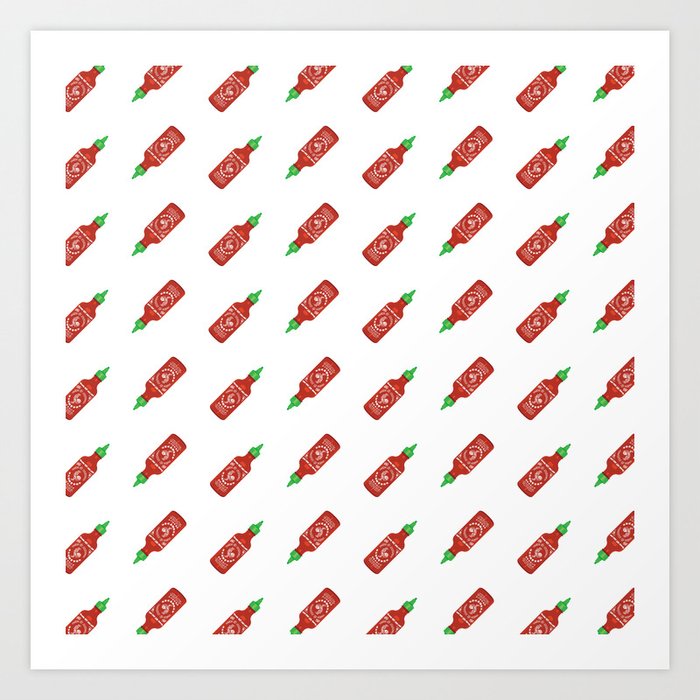 Sriracha Pattern Art Print