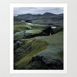 The hills are alive - Iceland Art Print Art Print