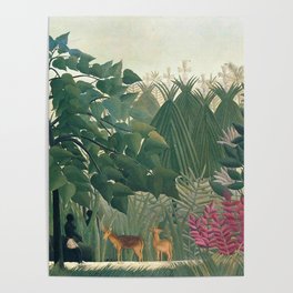 Henri Rousseau Classic Paintings - The Waterfall (1910) Poster