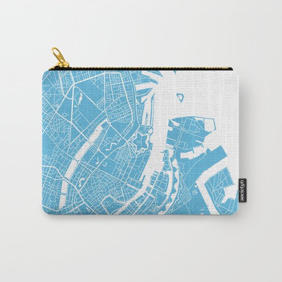 Copenhagen map blue Carry-All Pouch