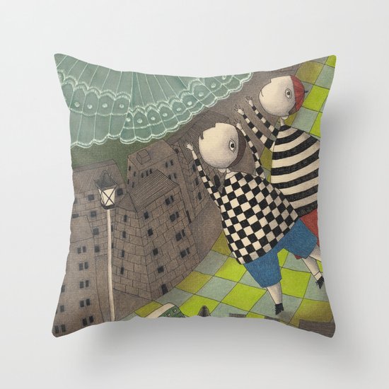 Night flight (1) Throw Pillow