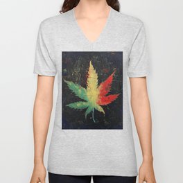 Marijuana V Neck T Shirt