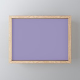Courageous Mid Tone Purple Blue Solid Color Pairs To Sherwin Williams Brave Purple SW 6823 Framed Mini Art Print