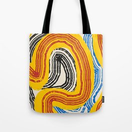 Orange and yellow thylacine stripe pattern Tote Bag