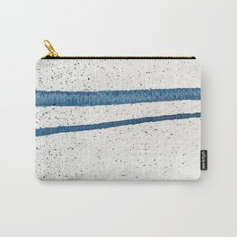Parallel Universe [horizontal]: a pretty, minimal, abstract piece in lines of vibrant blue and white Carry-All Pouch | Fineart, Homedecor, Towel, Painting, Duvet, Backpack, Case, Phone, Curtain, Rug 