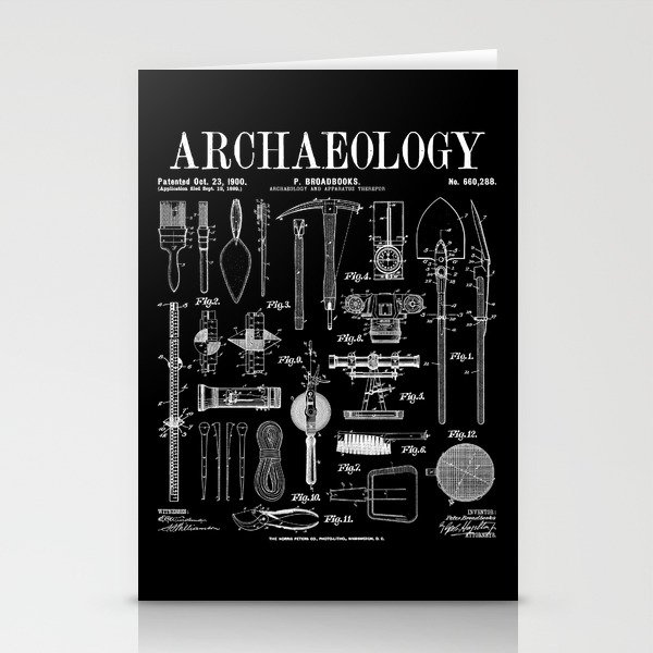 Archaeologist Archaeology Student Field Kit Vintage Patent Stationery Cards