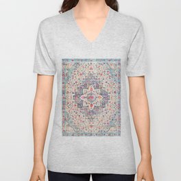 N263 - Heritage Vintage Oriental Traditional Moroccan Style V Neck T Shirt