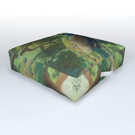 Peacock Chinoiserie Outdoor Floor Cushion