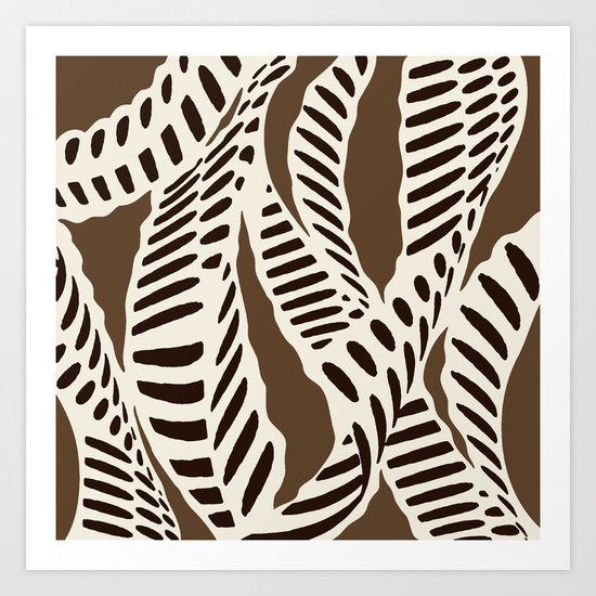 Al Peas: Brown Cream Combo Art Print