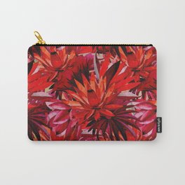 Red Flower Pattern Carry-All Pouch